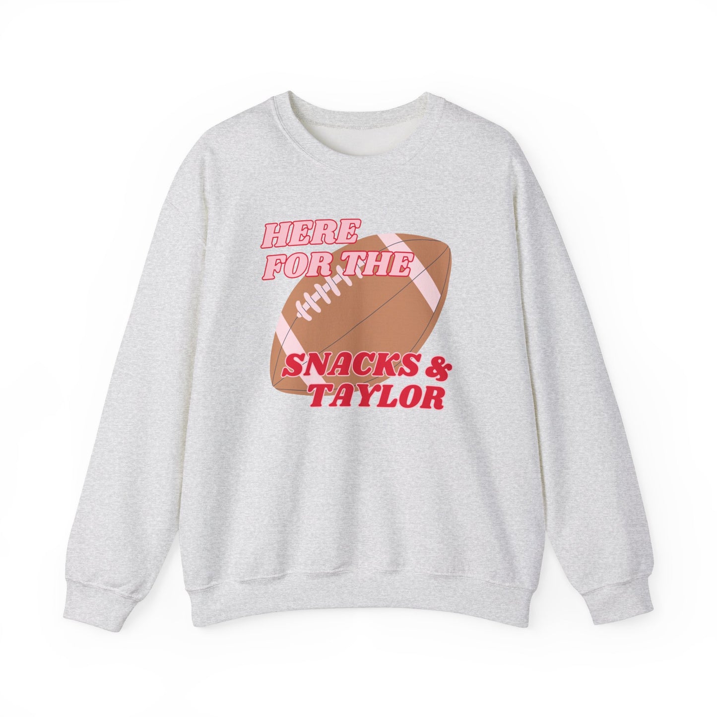 Here For the Snacks & Taylor Crewneck (PINK & RED)