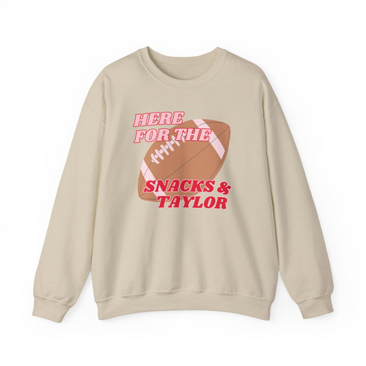 Here For the Snacks & Taylor Crewneck (PINK & RED)