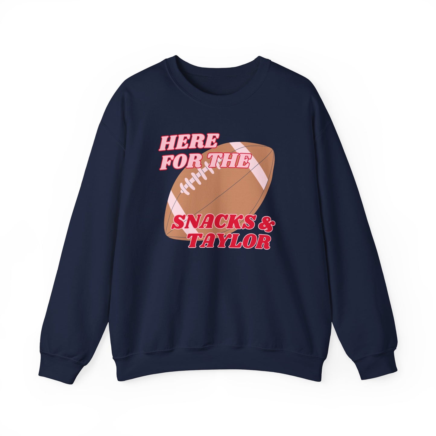 Here For the Snacks & Taylor Crewneck (PINK & RED)