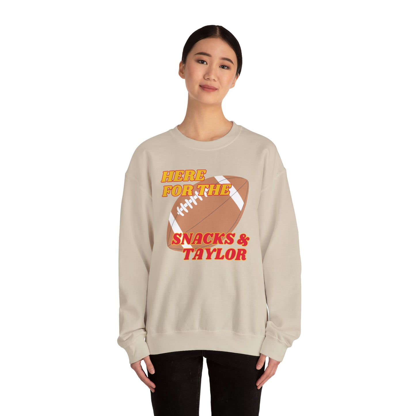 Here For the Snacks & Taylor Crewneck (RED & YELLOW)